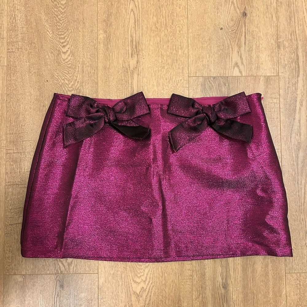 Sparkle Mini Skirt with Bows